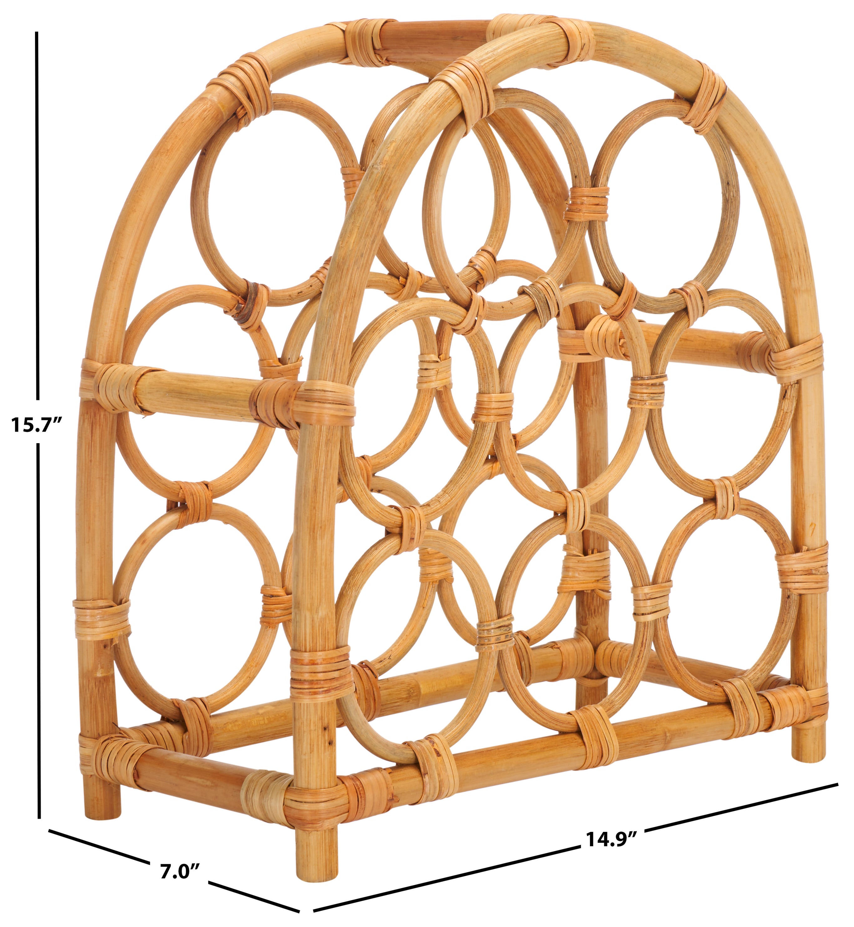 Safavieh Wilda Rattan Wine Rack, STG1801 - Natural