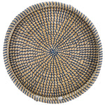 Safavieh Hawley Round Tray, STG1809 - White / Blue