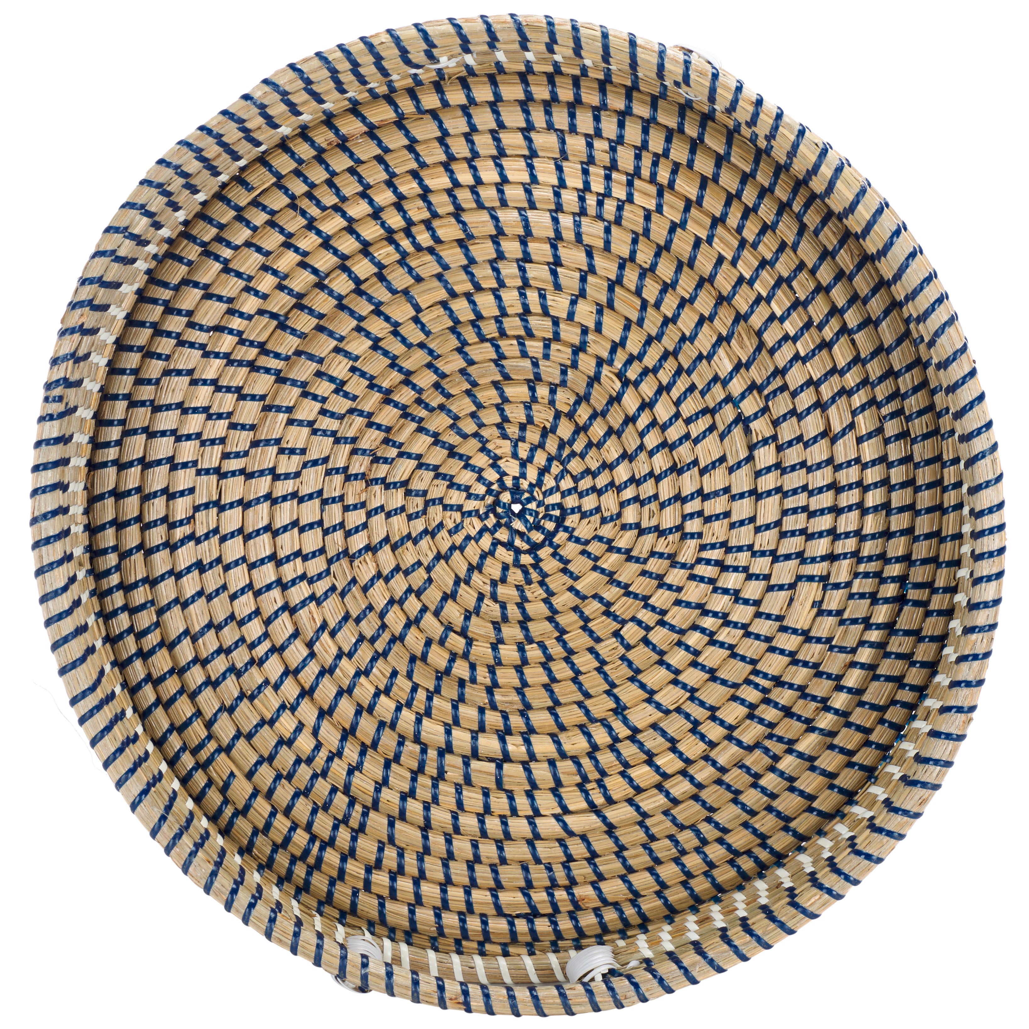Safavieh Hawley Round Tray, STG1809 - White / Blue