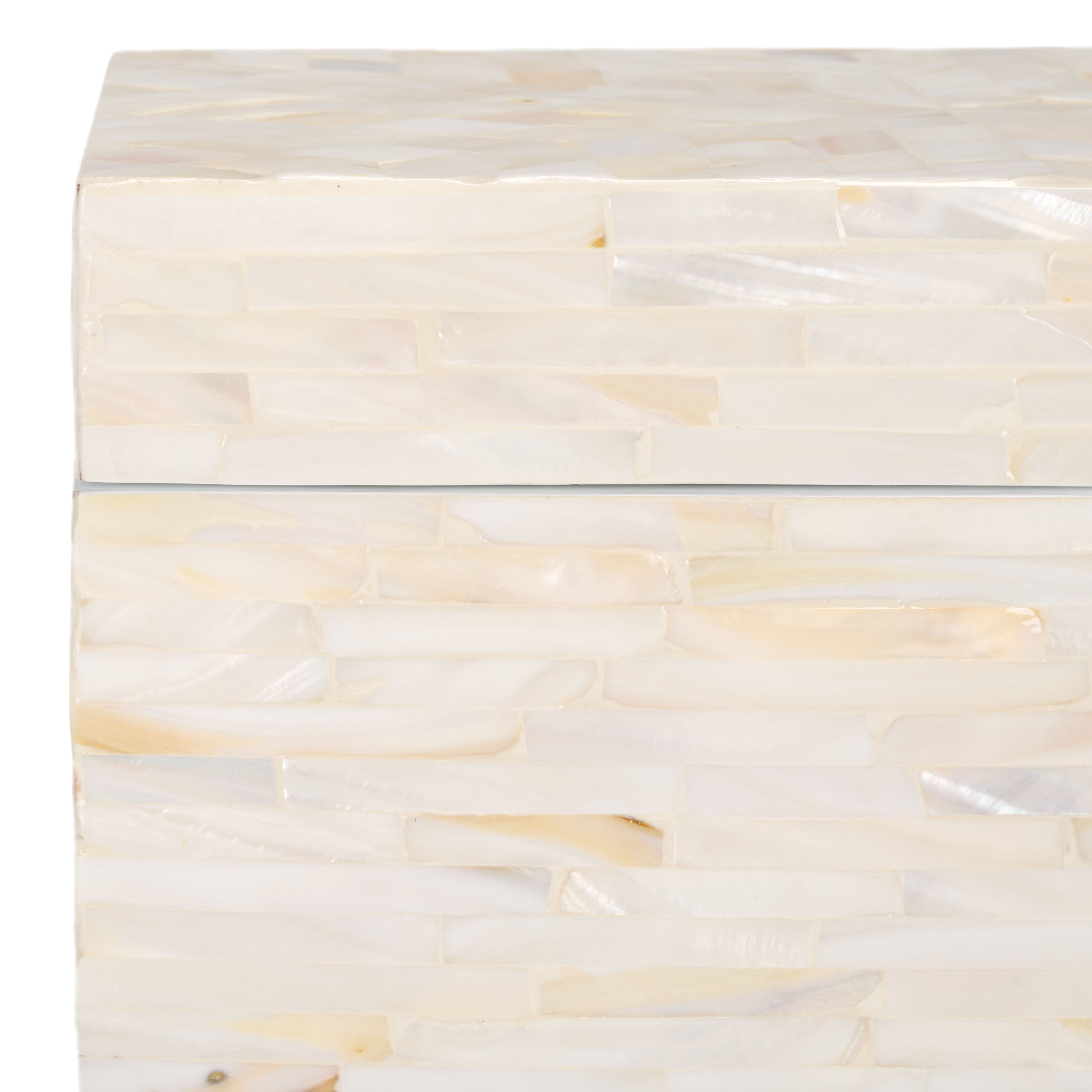 Safavieh Sabryna (Set of 2) Boxes, STG1810 - Champagne Mother Of Pearl