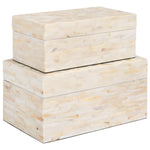 Safavieh Sabryna (Set of 2) Boxes, STG1810 - Champagne Mother Of Pearl