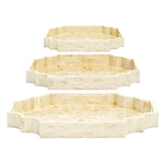 Safavieh Prynne (Set of 3) Trays, STG1811 - Champagne Mother Of Pearl