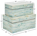Safavieh Kallie (Set of 2) Boxes, STG1812 - Blue / Grey