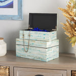 Safavieh Kallie (Set of 2) Boxes, STG1812 - Blue / Grey