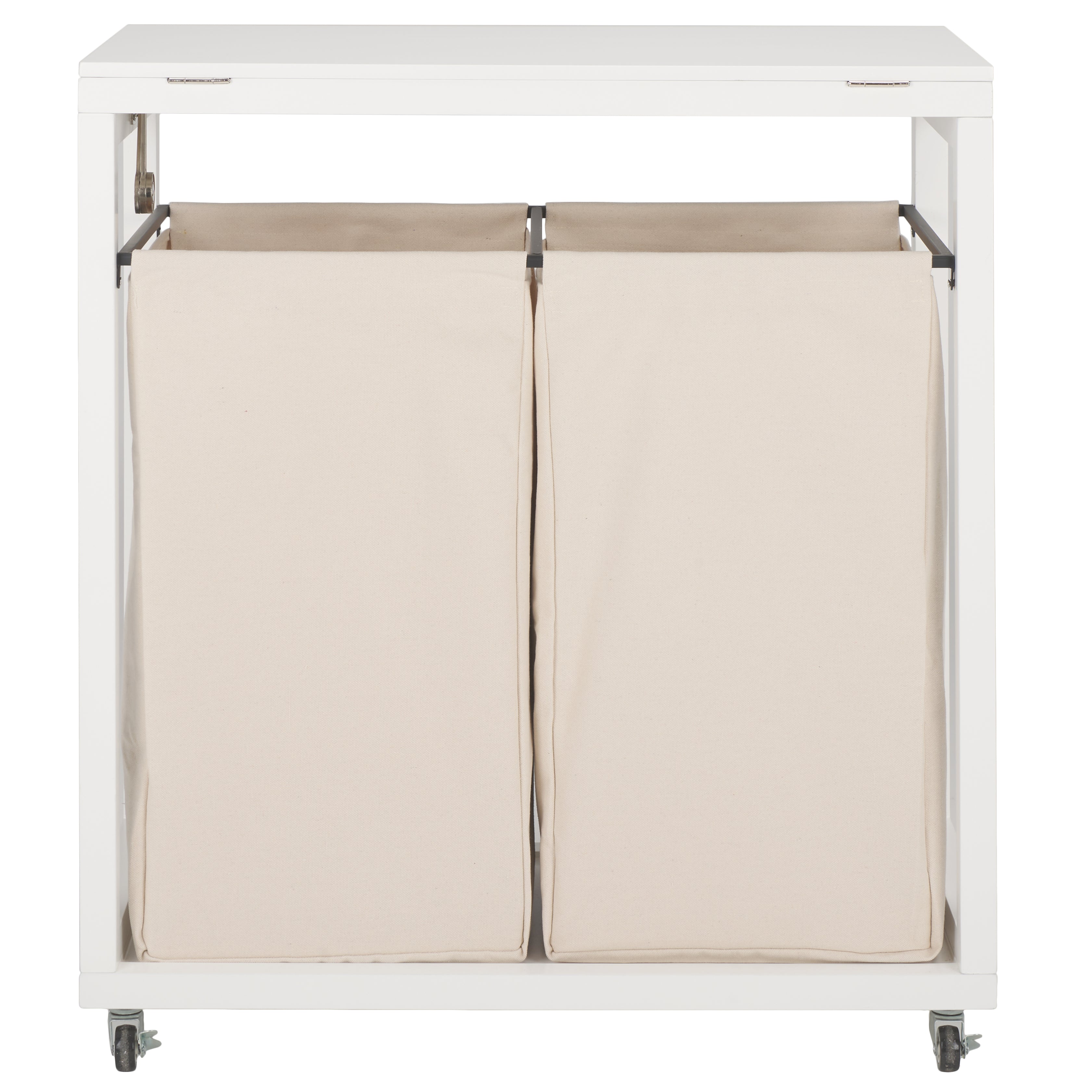 Safavieh Leanna Laundry Basket, STG1900 - White / Beige
