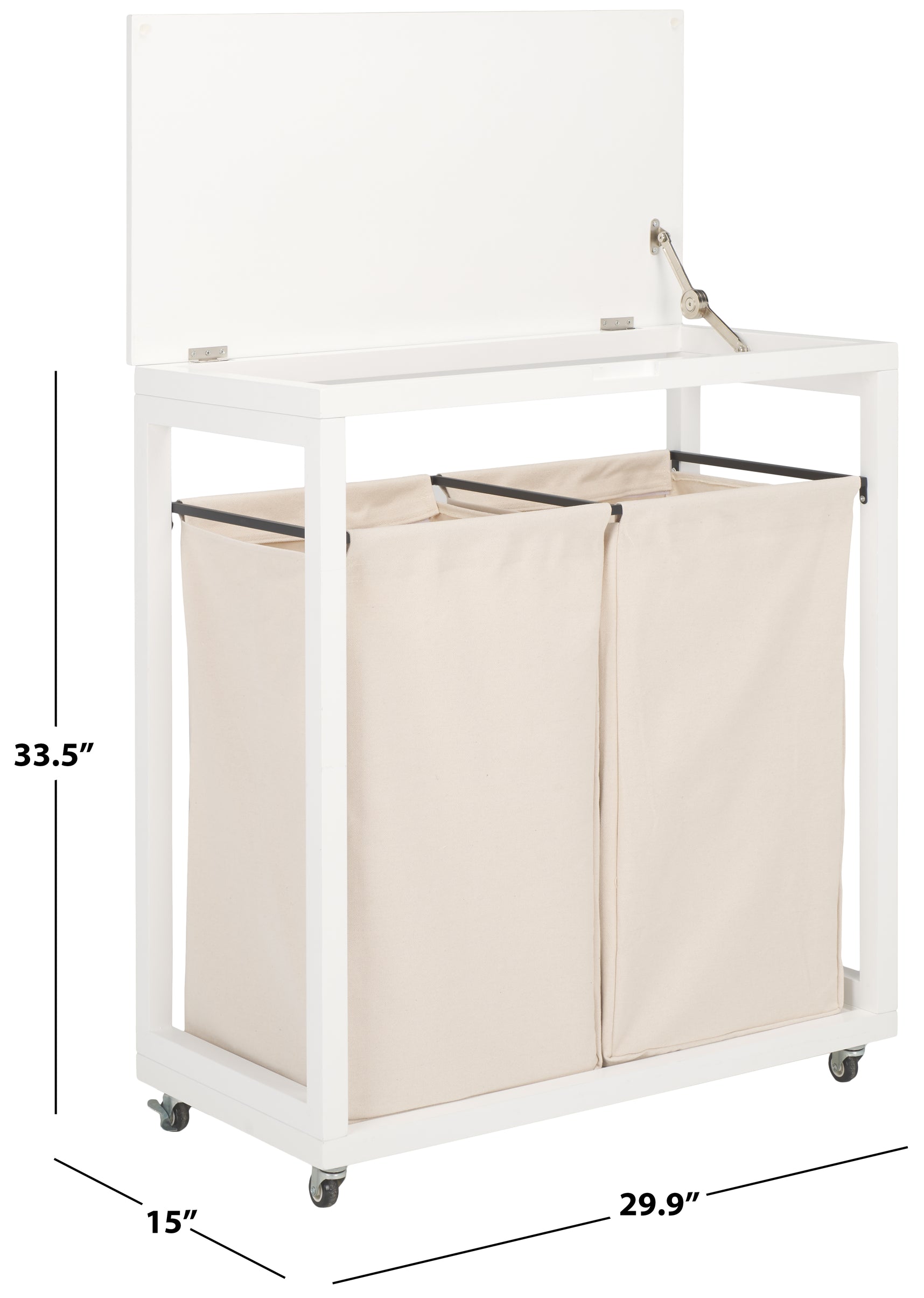 Safavieh Leanna Laundry Basket, STG1900 - White / Beige