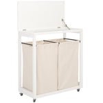 Safavieh Leanna Laundry Basket, STG1900 - White / Beige