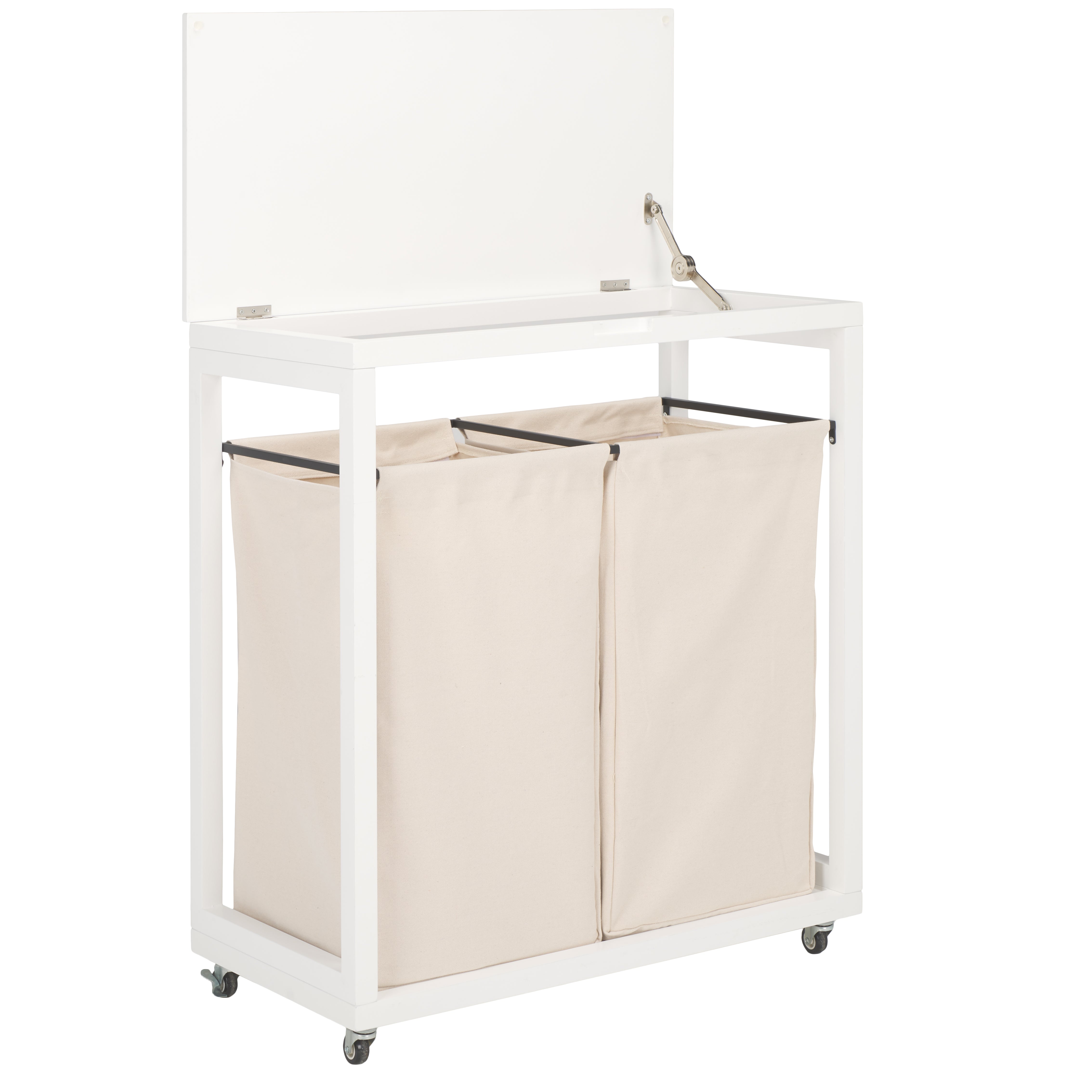 Safavieh Leanna Laundry Basket, STG1900 - White / Beige