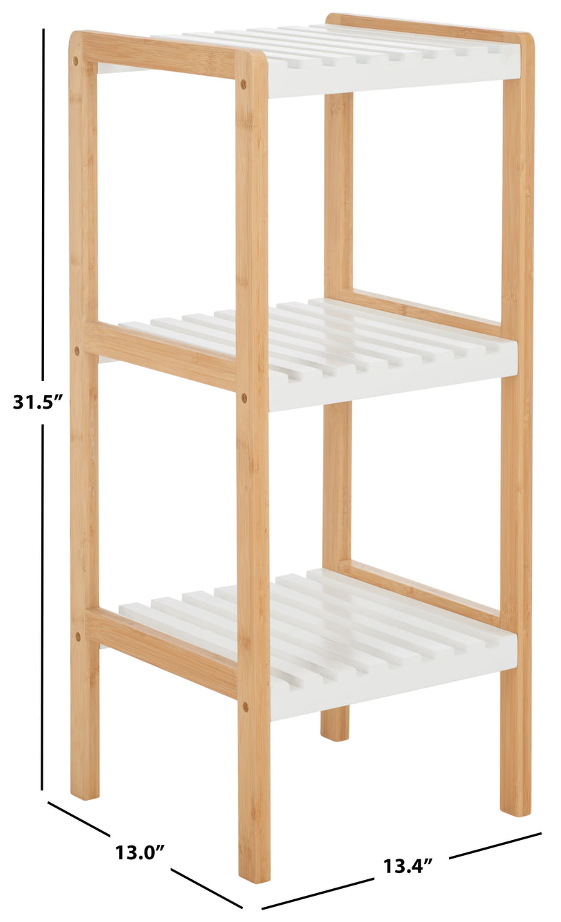 Safavieh Paxter 3 Tier Shelf, STG1908 - White / Natural