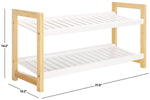 Safavieh Wylie Shoe Rack, STG1909 - White / Natural