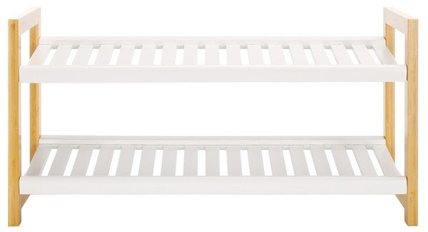 Safavieh Wylie Shoe Rack, STG1909 - White / Natural