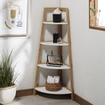 Safavieh Rainier 4 Tier Corner Shelf, STG1910 - White / Natural
