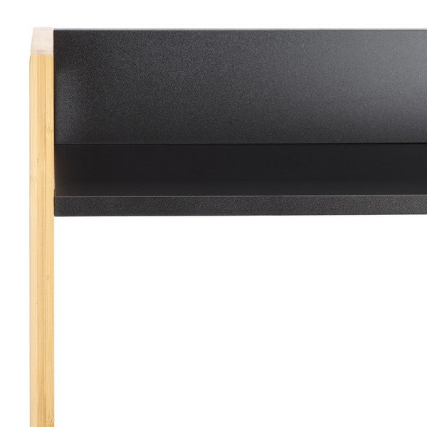 Safavieh Barteau 4 Tier Shelf, STG1912 - Natural Bamboo / Black