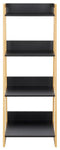 Safavieh Barteau 4 Tier Shelf, STG1912 - Natural Bamboo / Black