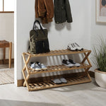 Safavieh Acheta 3 Tier Shoe Shelf, STG1913 - Natural Bamboo