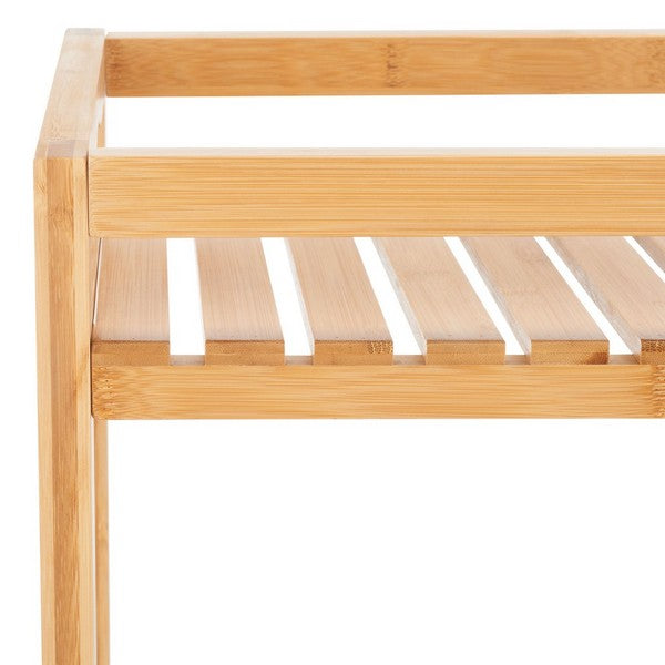 Safavieh Akio 3 Tier Shelf, STG1915 - White / Natural Bamboo