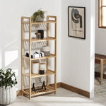 Safavieh Frigga 5 Tier Shelf, STG1918 - Natural Bamboo