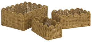 Safavieh Erna Scallop Baskets (Set of 3), STG6001