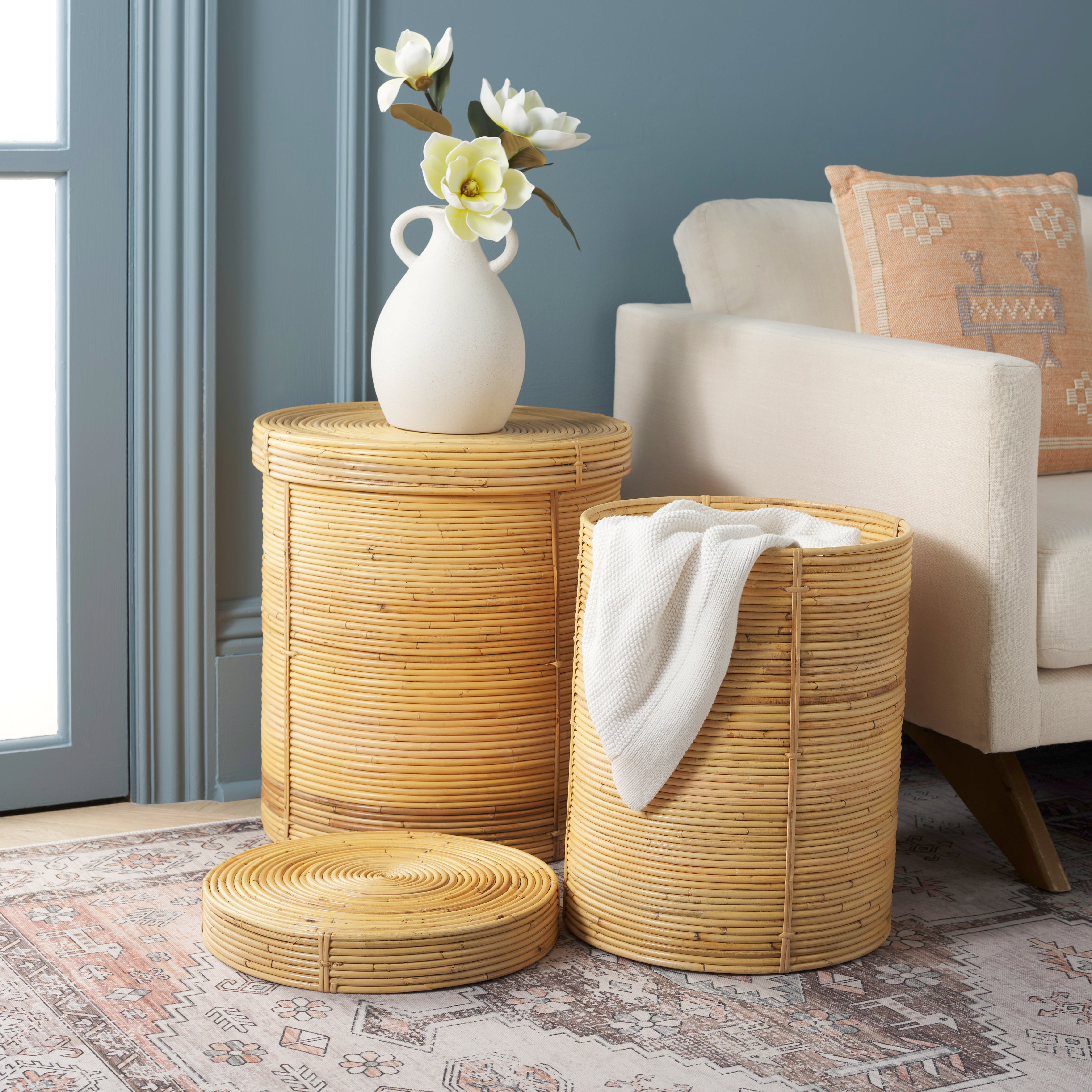 Safavieh Vali Basket (Set of 2), STG6508 - Natural