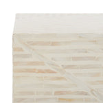 Safavieh Kiely Square Stool, STL1800 - Champagne Faux Mother Of Pearl