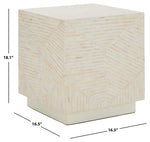Safavieh Kiely Square Stool, STL1800 - Champagne Faux Mother Of Pearl