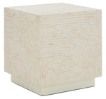 Safavieh Kiely Square Stool, STL1800 - Champagne Faux Mother Of Pearl