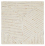 Safavieh Kiely Square Stool, STL1800 - Champagne Faux Mother Of Pearl