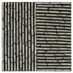 Safavieh Hamza Square Stool, STL1802 - Multi Black Faux Mother Of Pearl