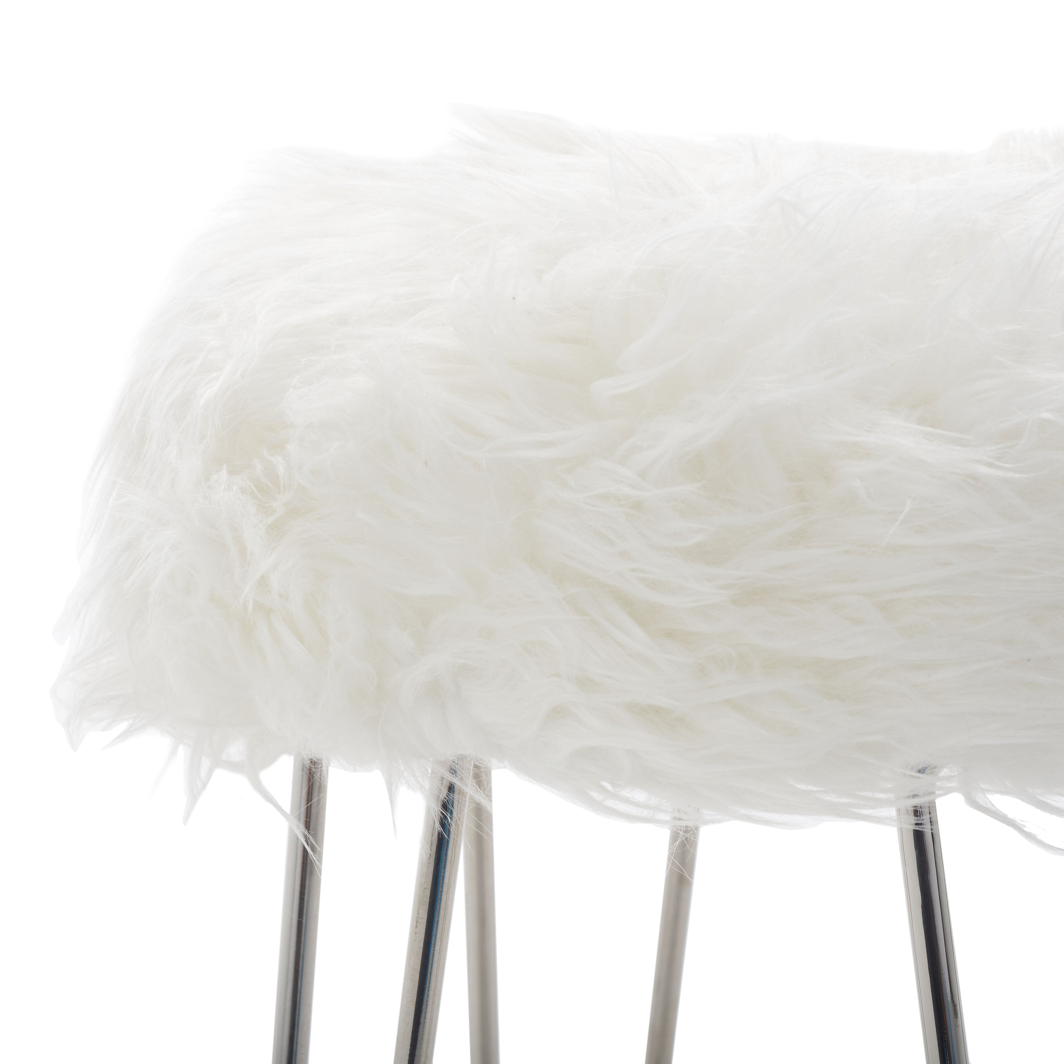 Safavieh Caspian Foot Stool, STL4500 - White / Silver