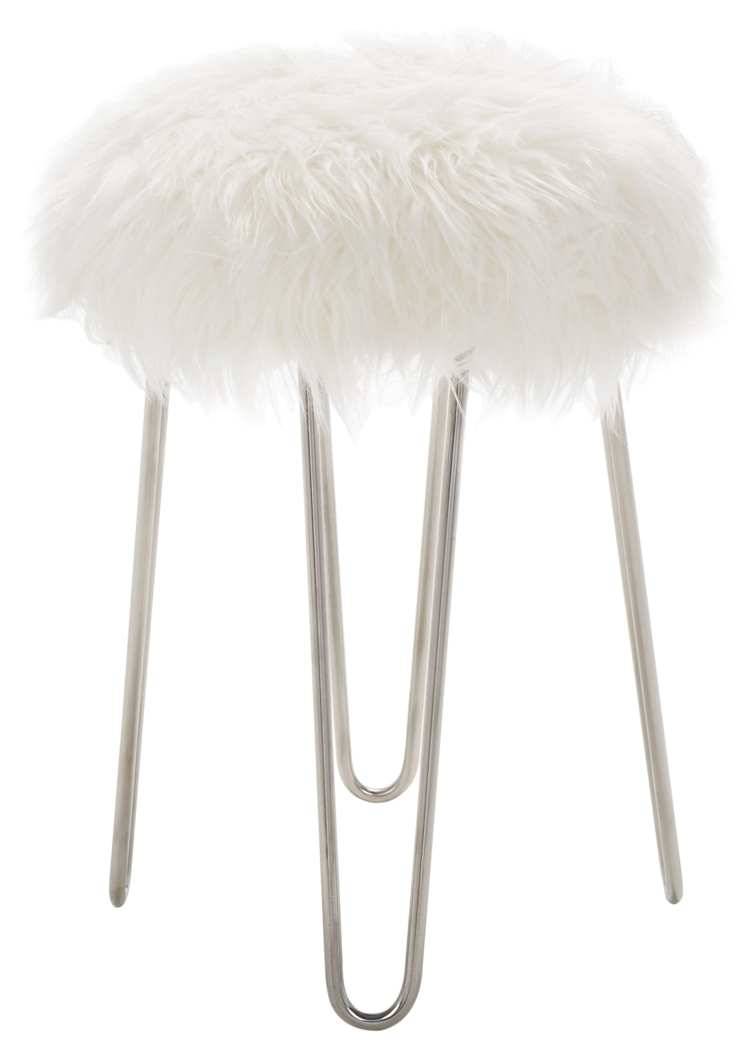 Safavieh Caspian Foot Stool, STL4500 - White / Silver