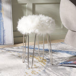 Safavieh Caspian Foot Stool, STL4500 - White / Silver