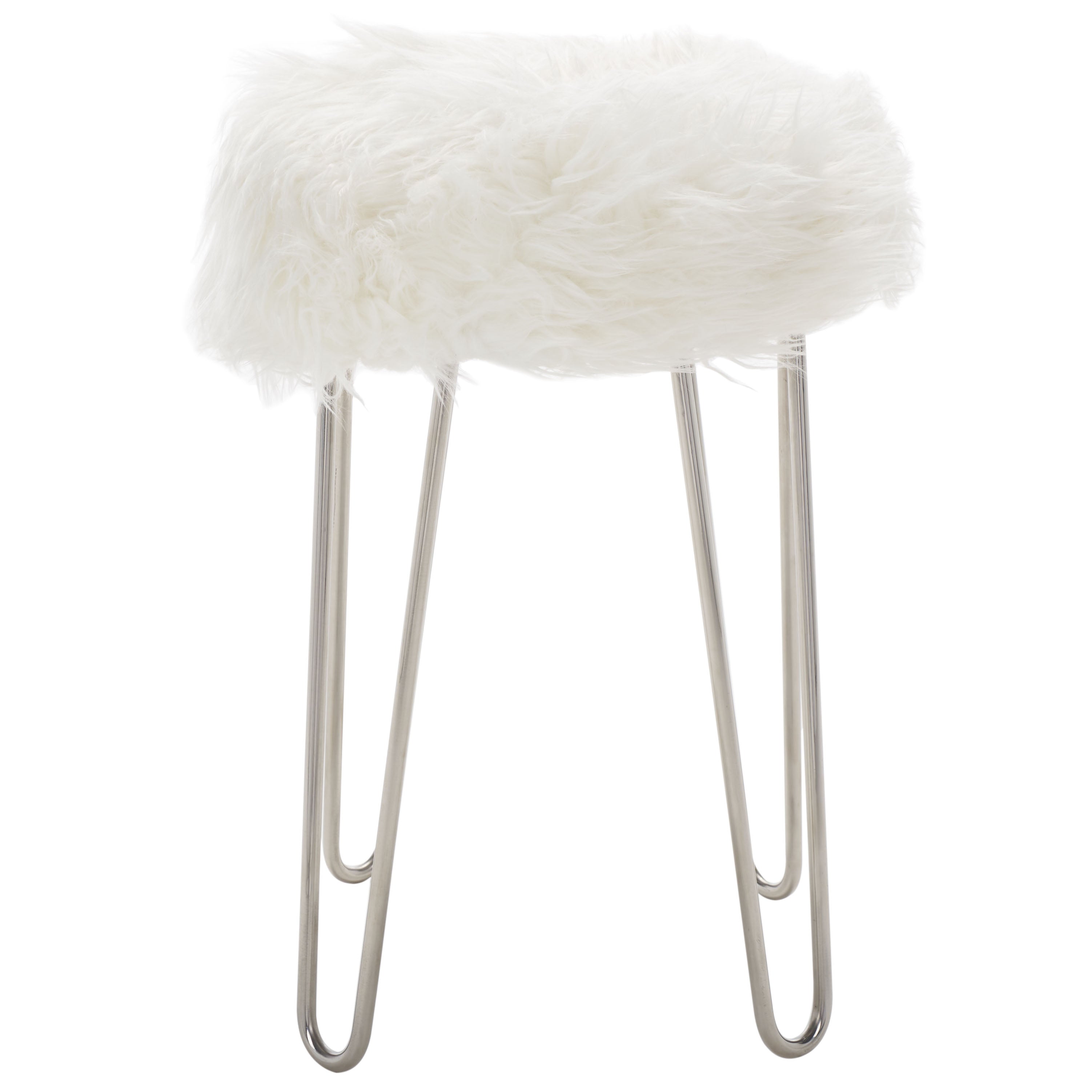Safavieh Caspian Foot Stool, STL4500 - White / Silver