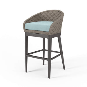 Sunset West - Marbella Barstool - Sunbrella Grade B Farbic No Welt - Graphite Finish - SW4501-7B