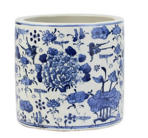 The Enchanted Home Mid Size Round Floral Planter