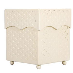 The Enchanted Home Cream Lattice Wastepaper Basket & Tissue (3 Options)