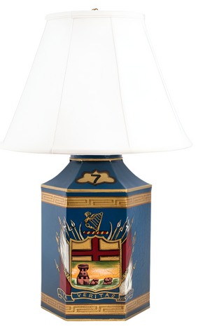 The Enchanted Home Regal Crest Chinoiserie Tole Lamp