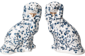 The Enchanted Home Cherry Blossom Staffordshire Dogs