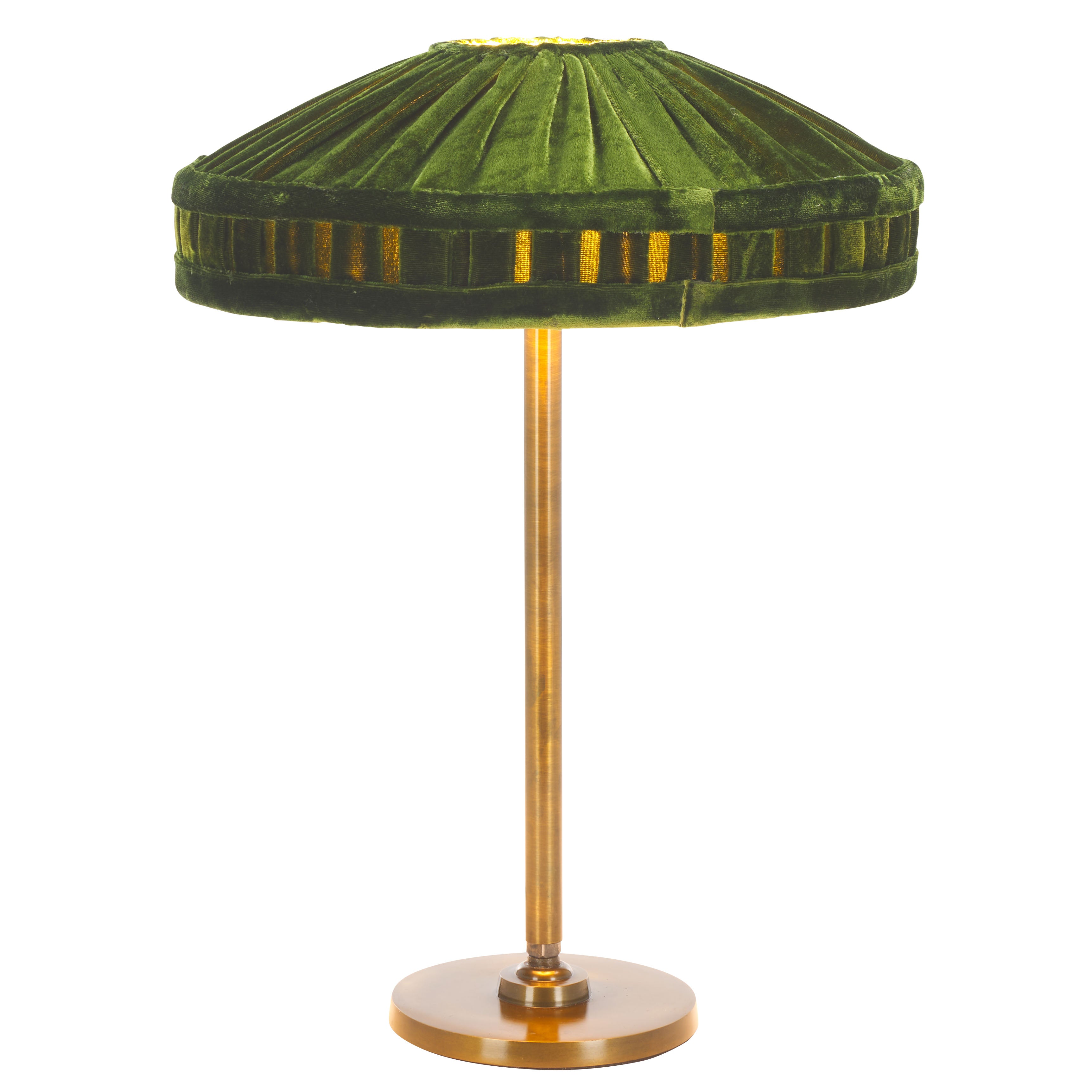 Green / Antique Brass