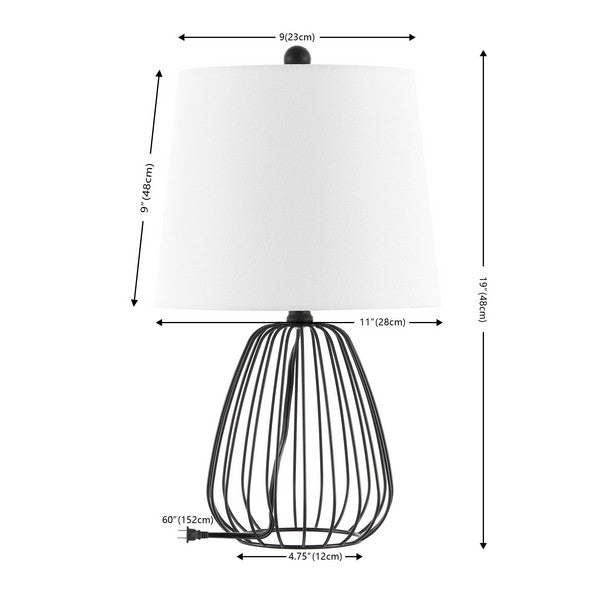 Safavieh Seine 19 Inch Table Lamp, TBL4472 - Black