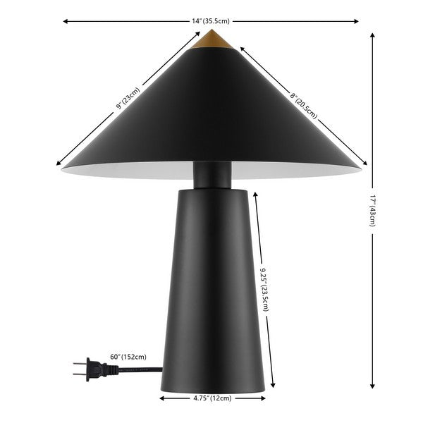 Safavieh Syuna 17 Inch Table Lamp, TBL4531 - Black / Gold