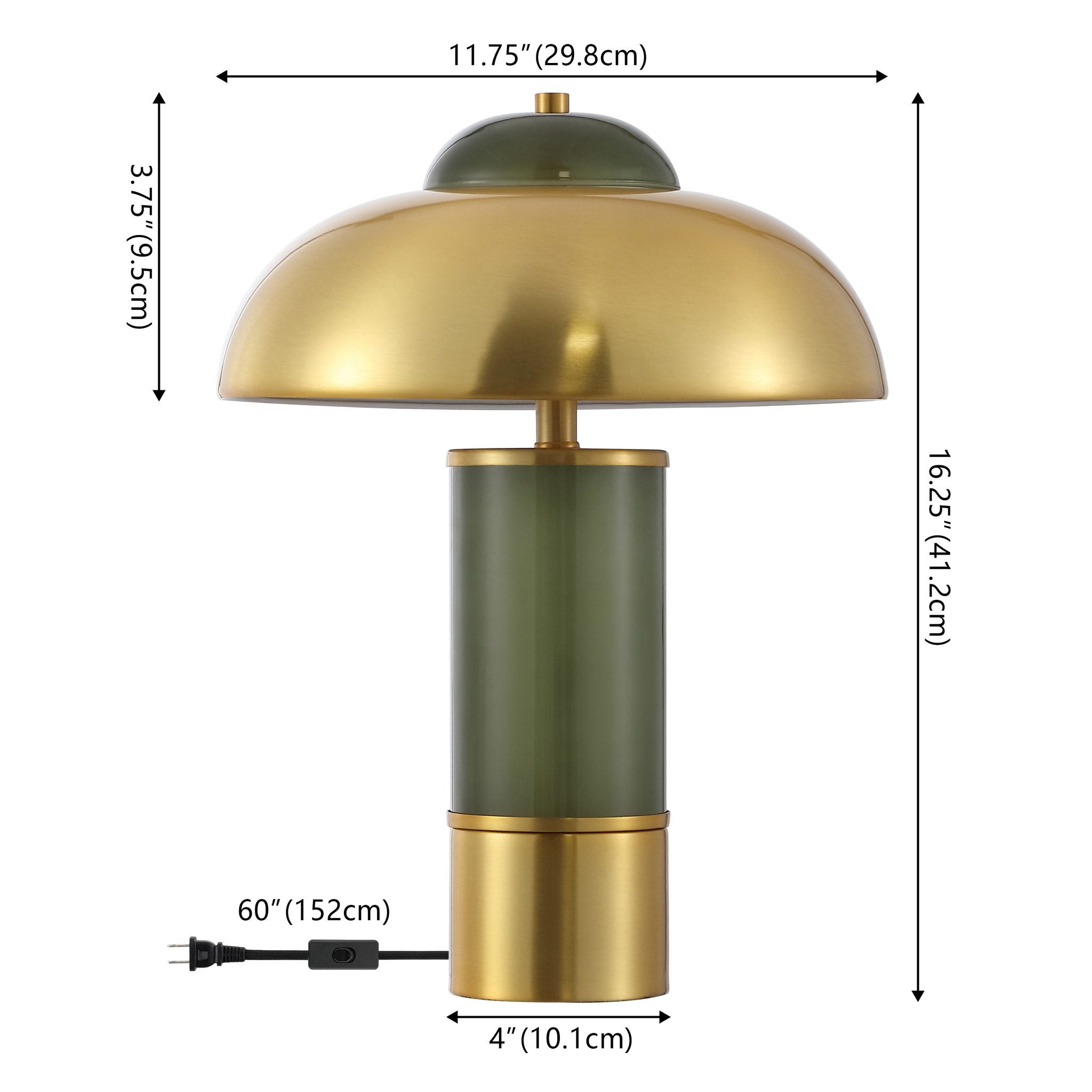 GREEN / BRASS