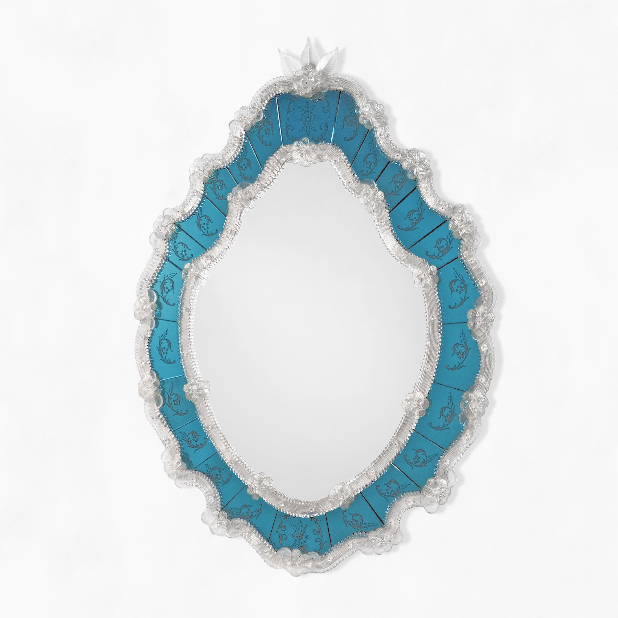 Blue Murano Glass Mirror