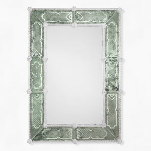 Decorative Crafts  Celeste Murano Glass Mirro - Green