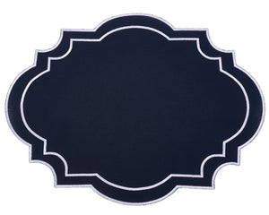 The Enchanted Home Nantucket Navy & White Placemat & Napkin