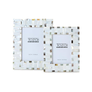 Tozai Home Mayfair, Set of 2 Mother of Pearl Shell Photo Frame - UTL143-S2