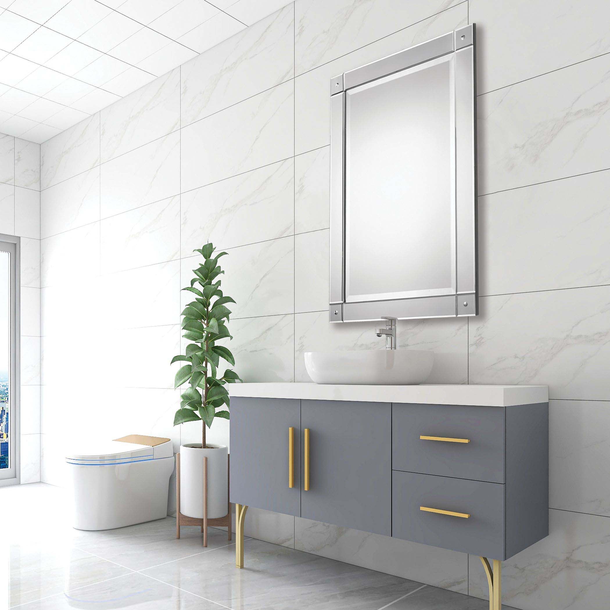 Home Decor Frameless Beveled Mirror