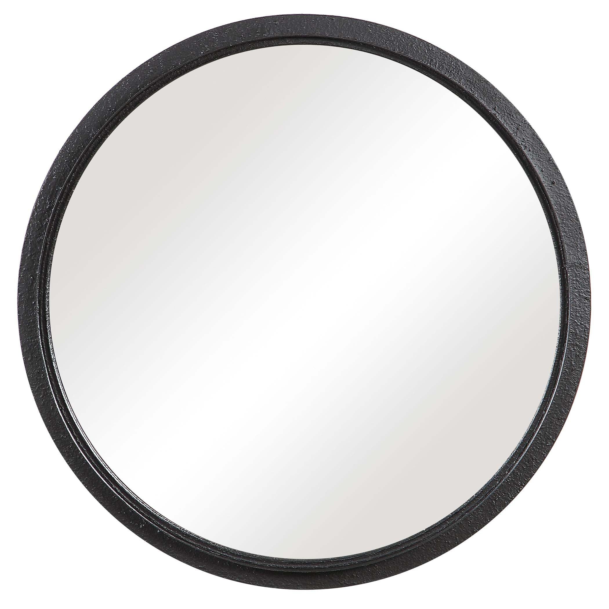 Home Decor Mirror - Black Textured Surface With A Black Satin Finish