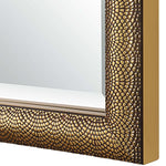 Home Decor Mirror - Gold With Dark Brown Background