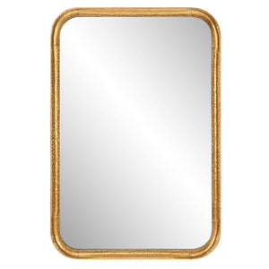 Decor Market Mirror - Lightly Antiqued Gold Leaf With Glaze