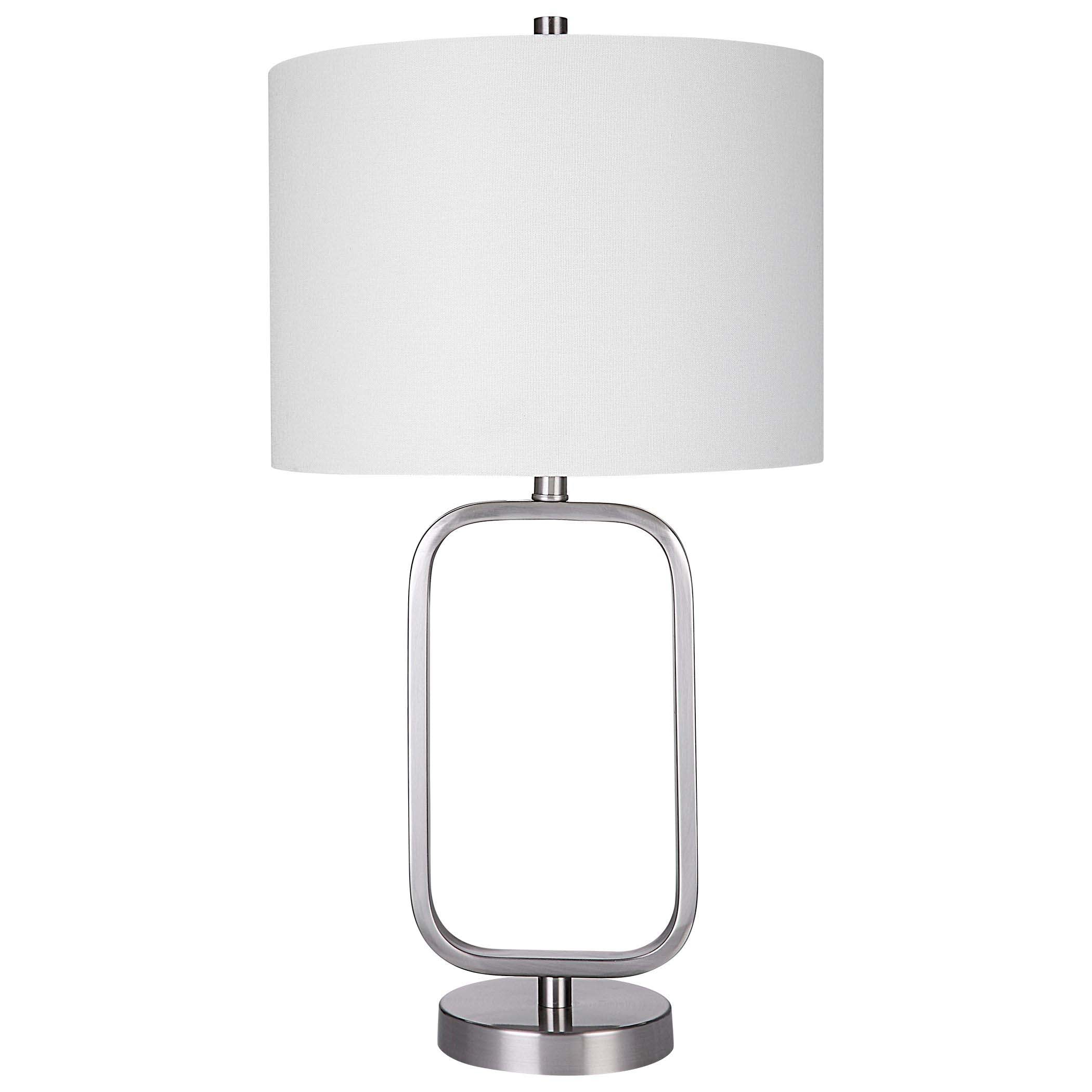 Home Decor Table Lamp Brushed Nickel Finish